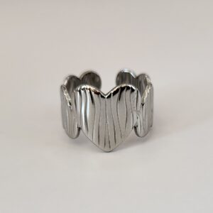 Ring hartjes zilver
