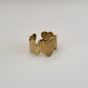 Ring hartjes goud