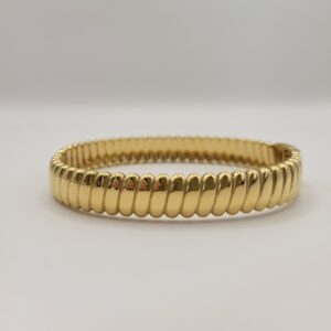 chunky gestreepte armband Goud