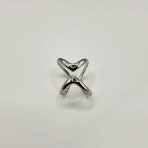 Ring met X vorm zilver